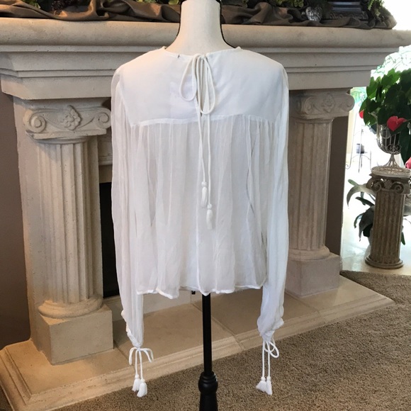 Free People Retro Sheer Blouse - Picture 6 of 7